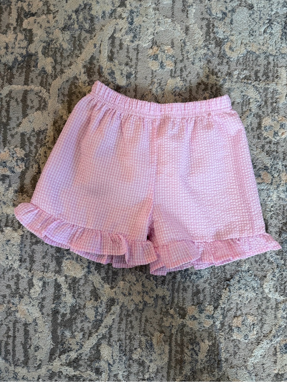 Stitchy Fish Girl 5 Seahorse Season Applique Yellow Ruffle Top/ Pink Short Set - Picture 12 of 16